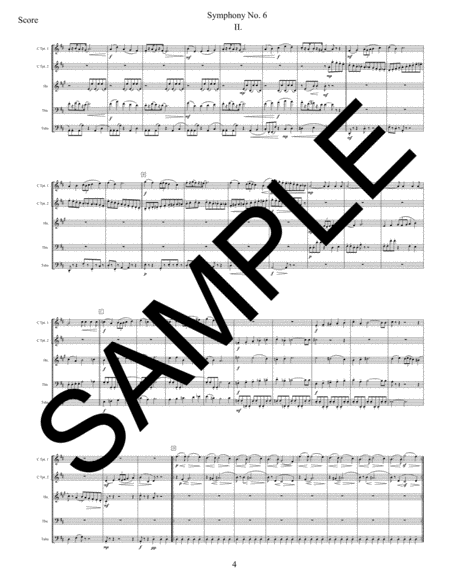 Symphony No 6 2nd Movement For Brass Quintet Page 2