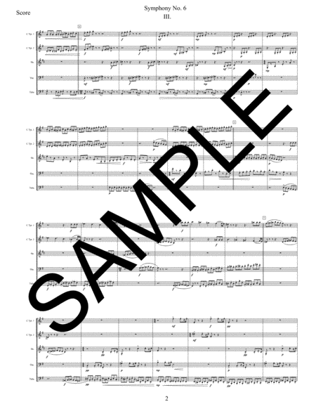 Symphony No 6 3rd Movement For Brass Quintet Page 2