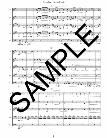 Symphony No 6 4th Movement For Woodwind Quintet Page 2