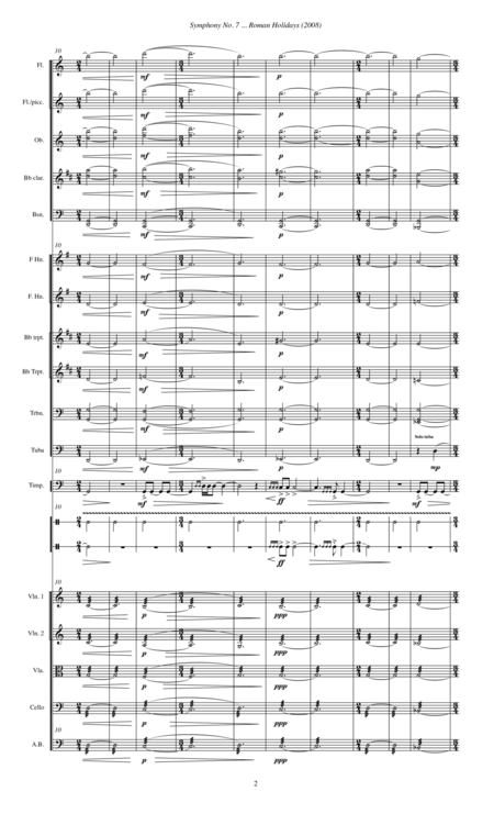 Symphony No 7 Roman Holidays 2008 Rev 2013 1st Movement Prelude Page 2