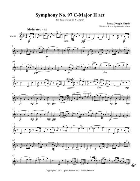 Symphony No 97 C Major Act Ii For Solo Violin Page 2