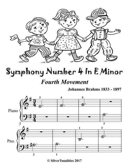 Symphony Number 4 In E Minor 4th Mvt Beginner Piano Sheet Music Page 2