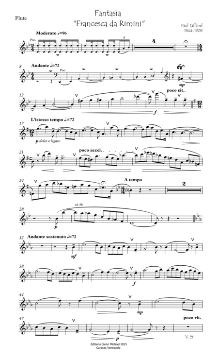 Taffanel Fantasy Francesca Da Rimini For Flute Piano Page 2