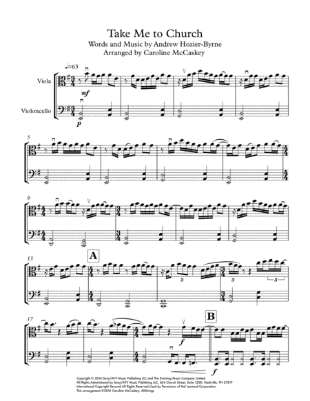 Take Me To Church Viola And Cello Duet Page 2