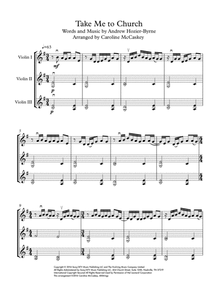 Take Me To Church Violin Trio Page 2