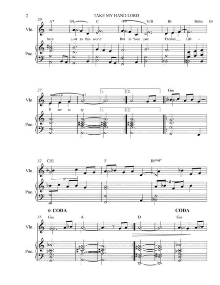 Take My Hand Lord For Piano Voice And Strings Page 2