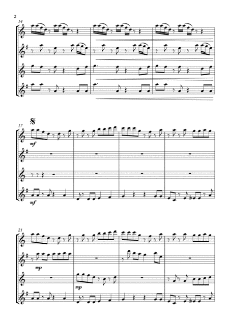 Take On Me Sax Quartet Page 2