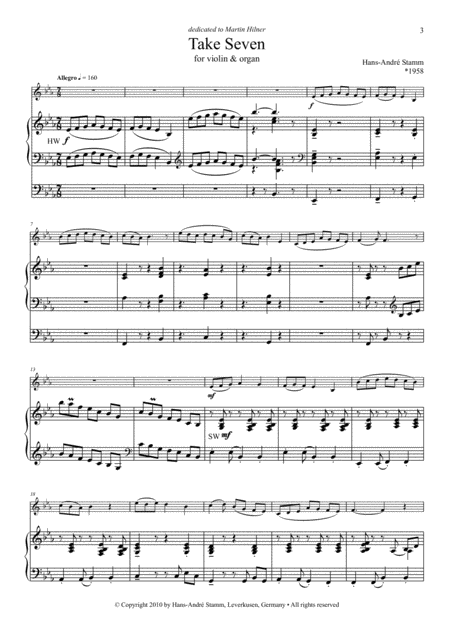 Take Seven For Violin And Organ Page 2