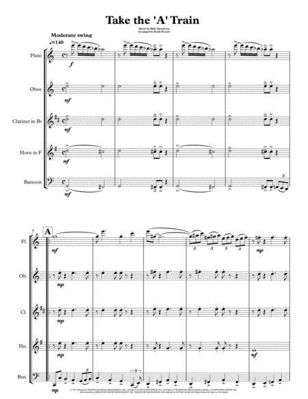 Take The A Train For Wind Quintet Page 2