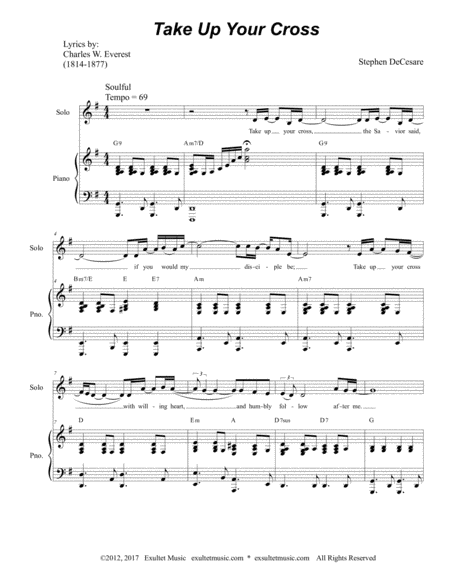 Take Up Your Cross For Solo Satb Page 2