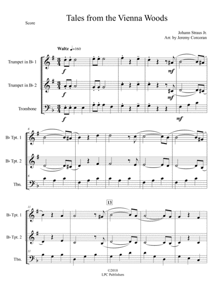 Tales From The Vienna Woods For Brass Trio Page 2