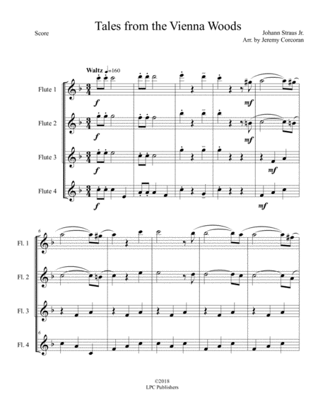 Tales From The Vienna Woods For Flute Quartet Page 2