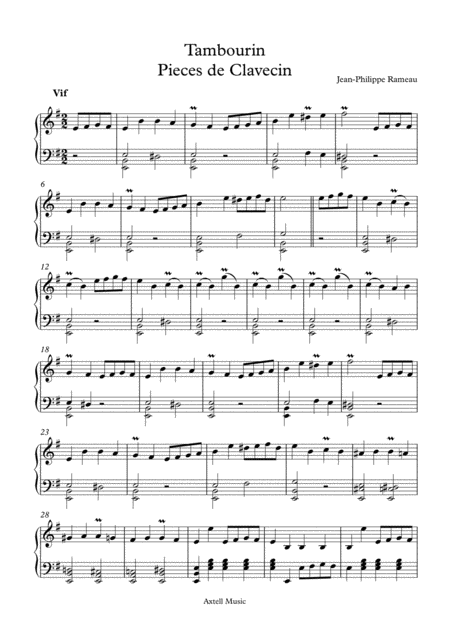 Tambourin Pieces De Clavecin Page 2