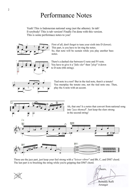 Tanah Airku Tablature Page 2