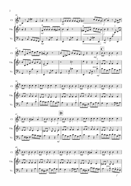 Tango A Trios For Clarinet Violin And Cello Page 2