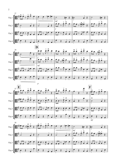 Tango Al Fresco For Beginning Viola Quartet Page 2