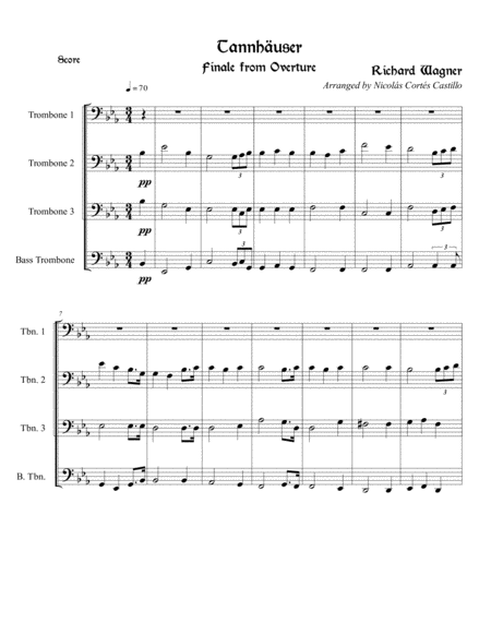 Tannhuser Richard Wagner Trombone Quartet Page 2