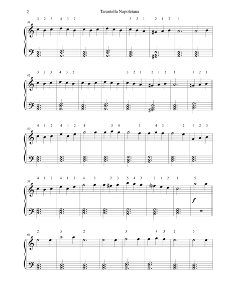 Tarantella Napoletana For Easy Piano Page 2