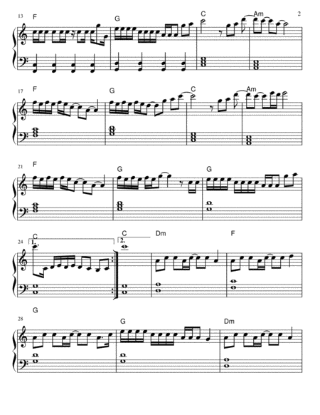 Taylor Swift Me C Major Easy Version Page 2