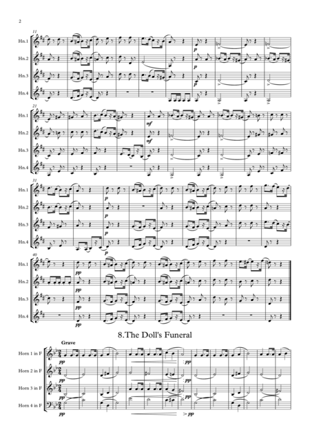 Tchaikovsky 4 Pieces From Album For The Young Horn Quartet Page 2