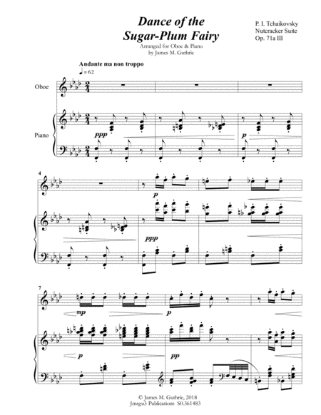 Tchaikovsky Dance Of The Sugar Plum Fairy From Nutcracker Suite For Oboe Piano Page 2