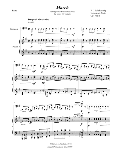 Tchaikovsky March From Nutcracker Suite For Bassoon Piano Page 2