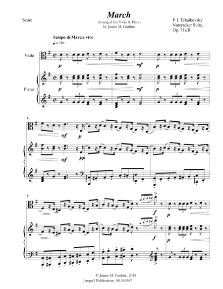 Tchaikovsky March From Nutcracker Suite For Viola Piano Page 2