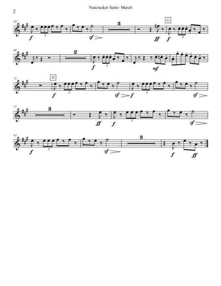 Tchaikovsky Nutcracker Suite Trumpet In Bb 1 Transposed Part Op 71a Page 2