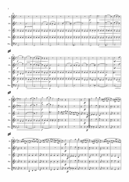 Tchaikovsky Sleeping Beauty Suite Op 66a Mvt V Valse Waltz Wind Quintet Page 2