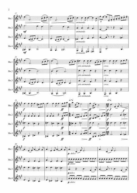 Tchaikovsky Symphony No 5 Op 64 Mvt Ii Andante Cantabile Extract Horn Quartet Page 2