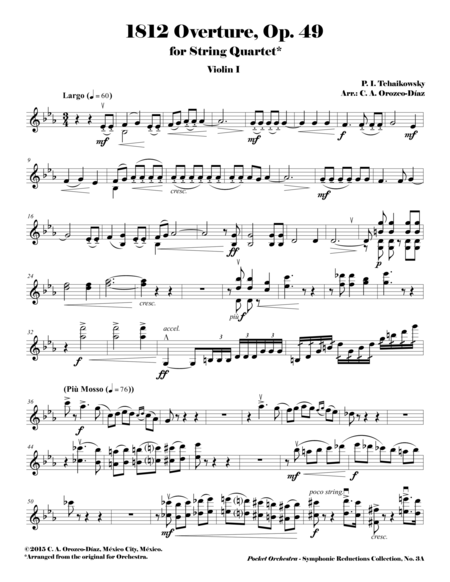 Tchaikowsky 1812 Overture Op 49 For String Quartet Parts Page 2