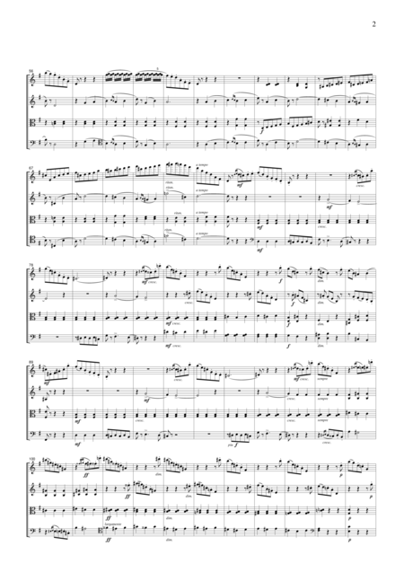 Tchaikowsky Waltz Serenade For Strings 2nd Mvt For String Quartet Ct001 Page 2