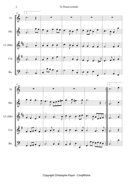 Te Deum Charpentier Woodwind Quintet Page 2