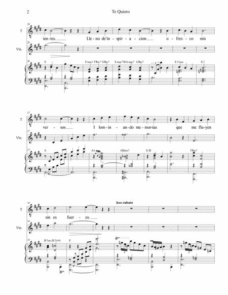 Te Quiero Vocal Duet With Piano And Violin Page 2