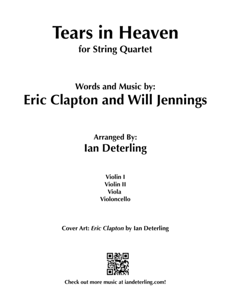 Tears In Heaven For String Quartet Advanced Intermediate Page 2