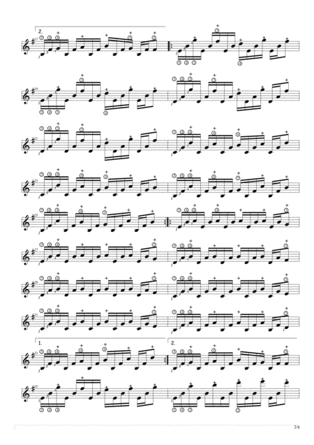 Tears Of The Sun Electric Guitar Left Right Handed Tapping Score Page 2