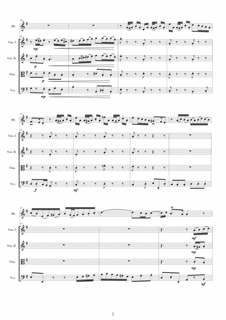 Telemann Concerto In G Major Twv51 G3 For Oboe And Strings Page 2