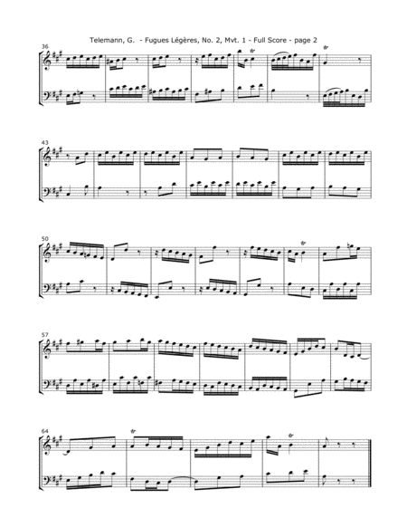 Telemann G Fugues Legeres For Violin And Cello Page 2
