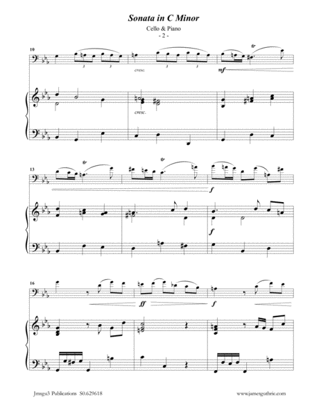 Telemann Sonata In C Minor For Cello Piano Page 2