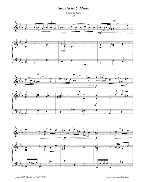 Telemann Sonata In C Minor For Flute Piano Page 2