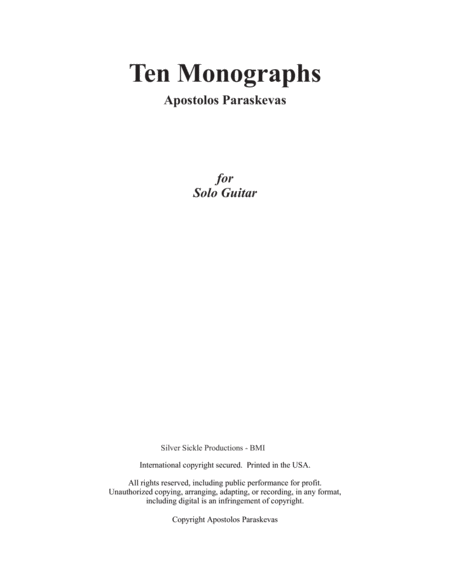 Ten Monographs For Guitar Page 2