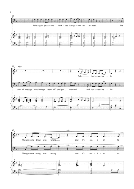 Tenterfield Saddler Satb Piano Page 2