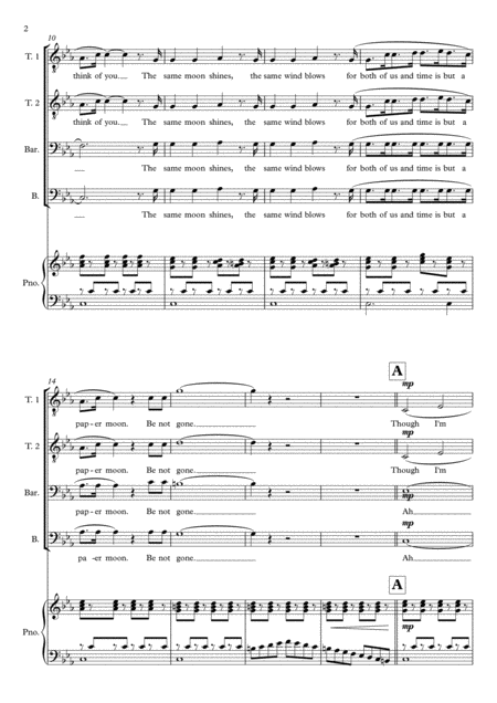Teo Torriatte Let Us Cling Together Queen For Ttbb Piano Page 2