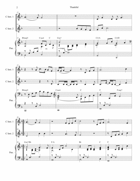 Thankful Duet For C Instruments Page 2