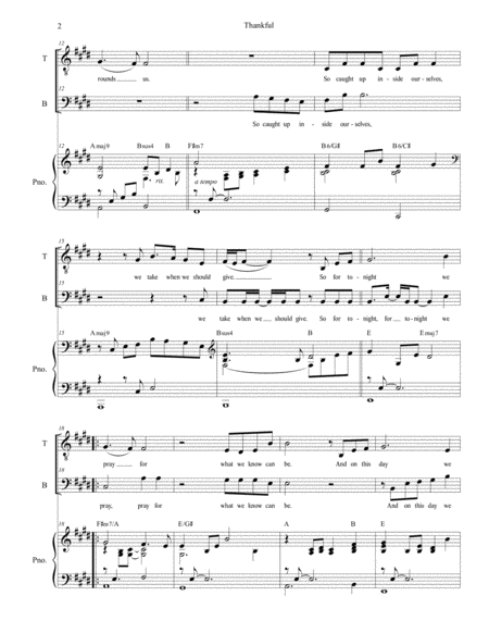 Thankful Duet For Tenor And Bass Solo Page 2