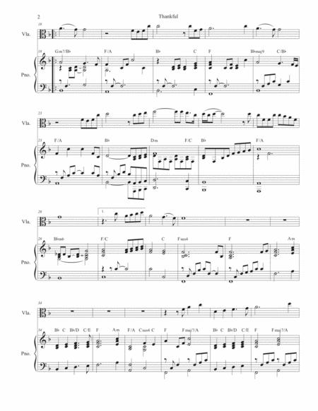 Thankful Viola Solo And Piano Page 2