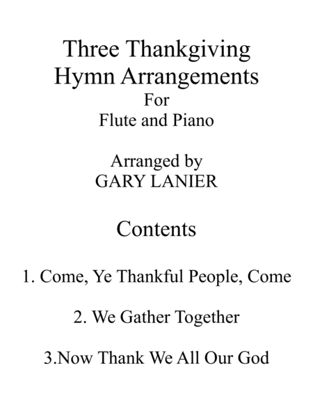 Thanksgiving Christmas Flute And Piano With Score Parts Page 2