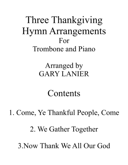 Thanksgiving Christmas Trombone And Piano With Score Parts Page 2