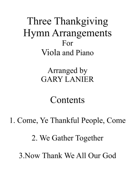 Thanksgiving Christmas Viola And Piano With Score Parts Page 2