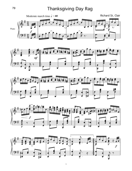 Thanksgiving Day Rag For Solo Piano Page 2